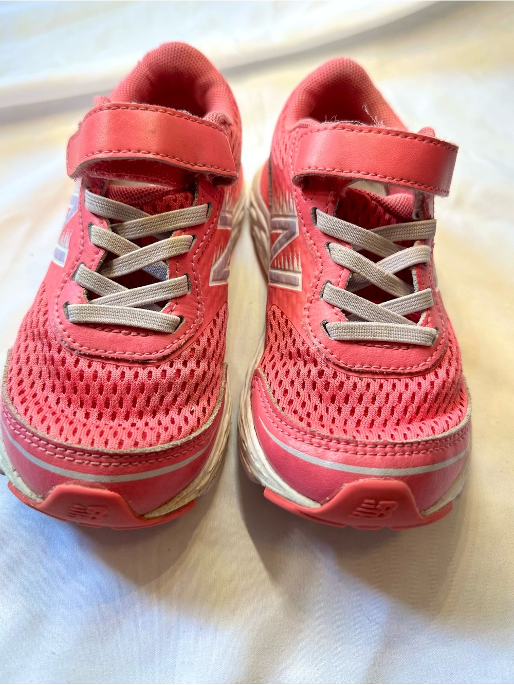 New Balance Kids Hot Pink Velcro & Lace Sneakers